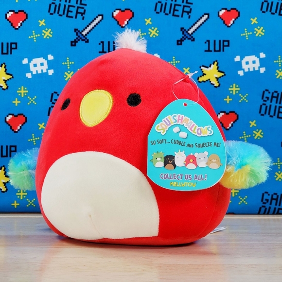 Squishmallow Paco the Red Parrot 8" UltraSoft Stuffed Animal Plush Toy NWT - Picture 6 of 12